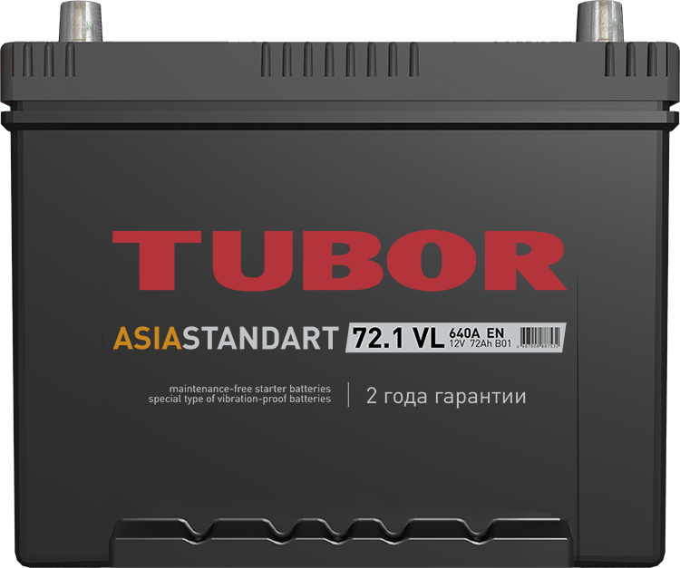аккумулятор  TUBOR Asia Standart 72  (80D26R/L)