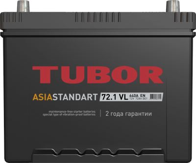 аккумулятор  TUBOR Asia Standart 72  (80D26R/L)