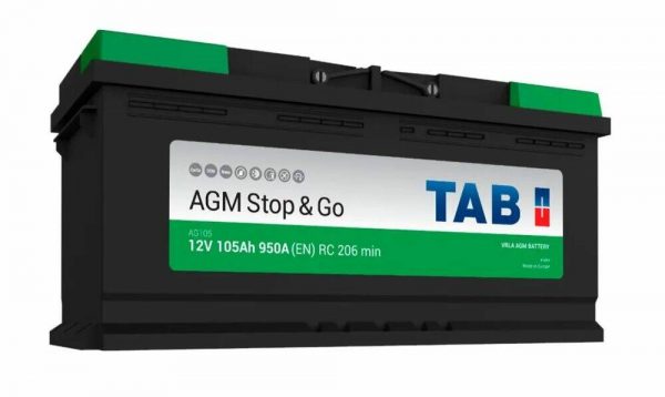 TAB AGM Stop&Go 105.0 393х175х190